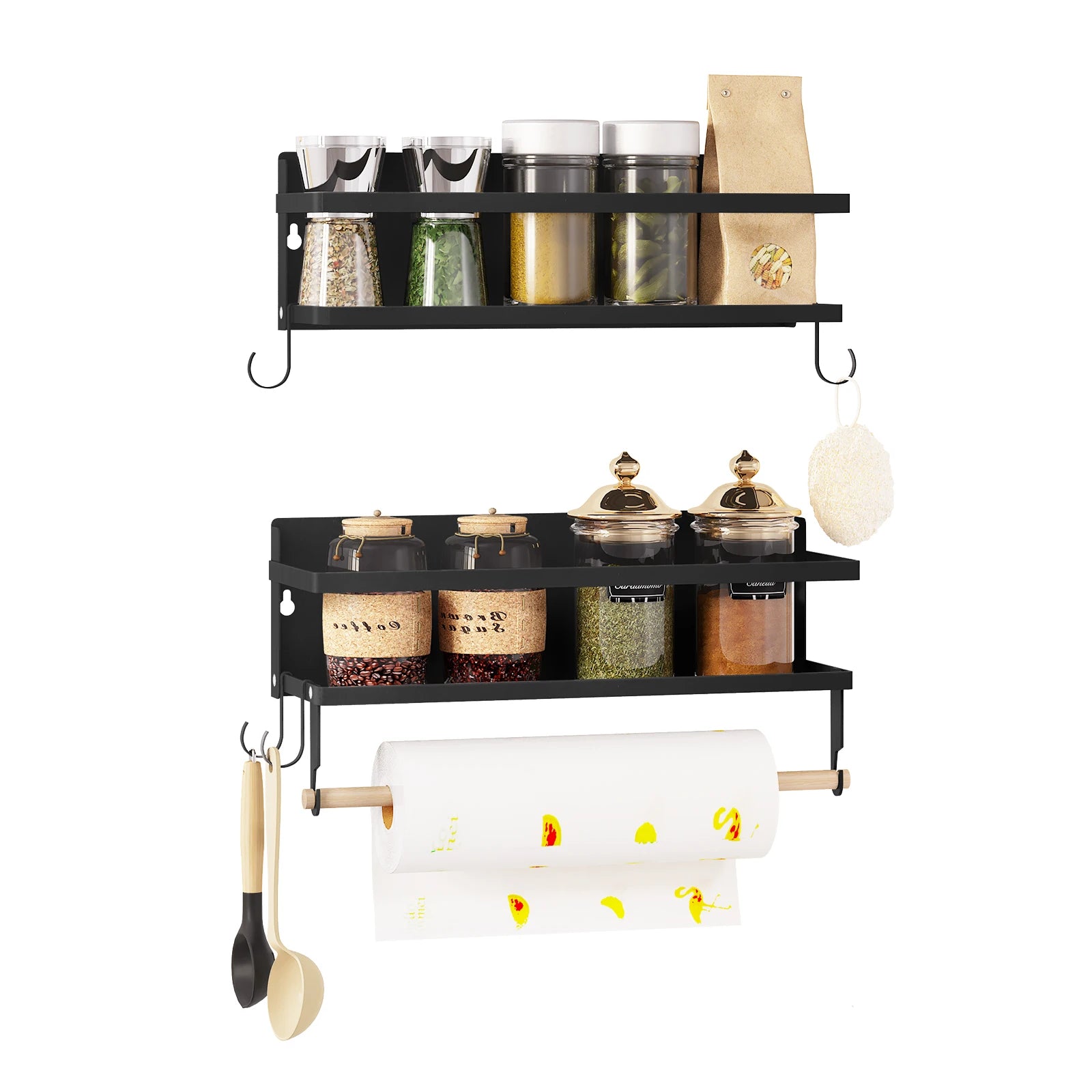 Lot 2 Étagères Murale Métal - Wallisra